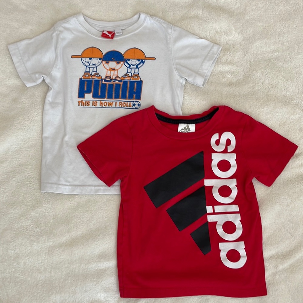 Bundle Deal.  Puma and Adidas shirt.  Size 3T